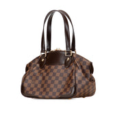 ルイ ヴィトン ダミエ ヴェローナPM ハンドバッグ N41117 ブラウン PVC レザー レディース LOUIS VUITTON 【中古】